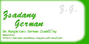 zsadany german business card